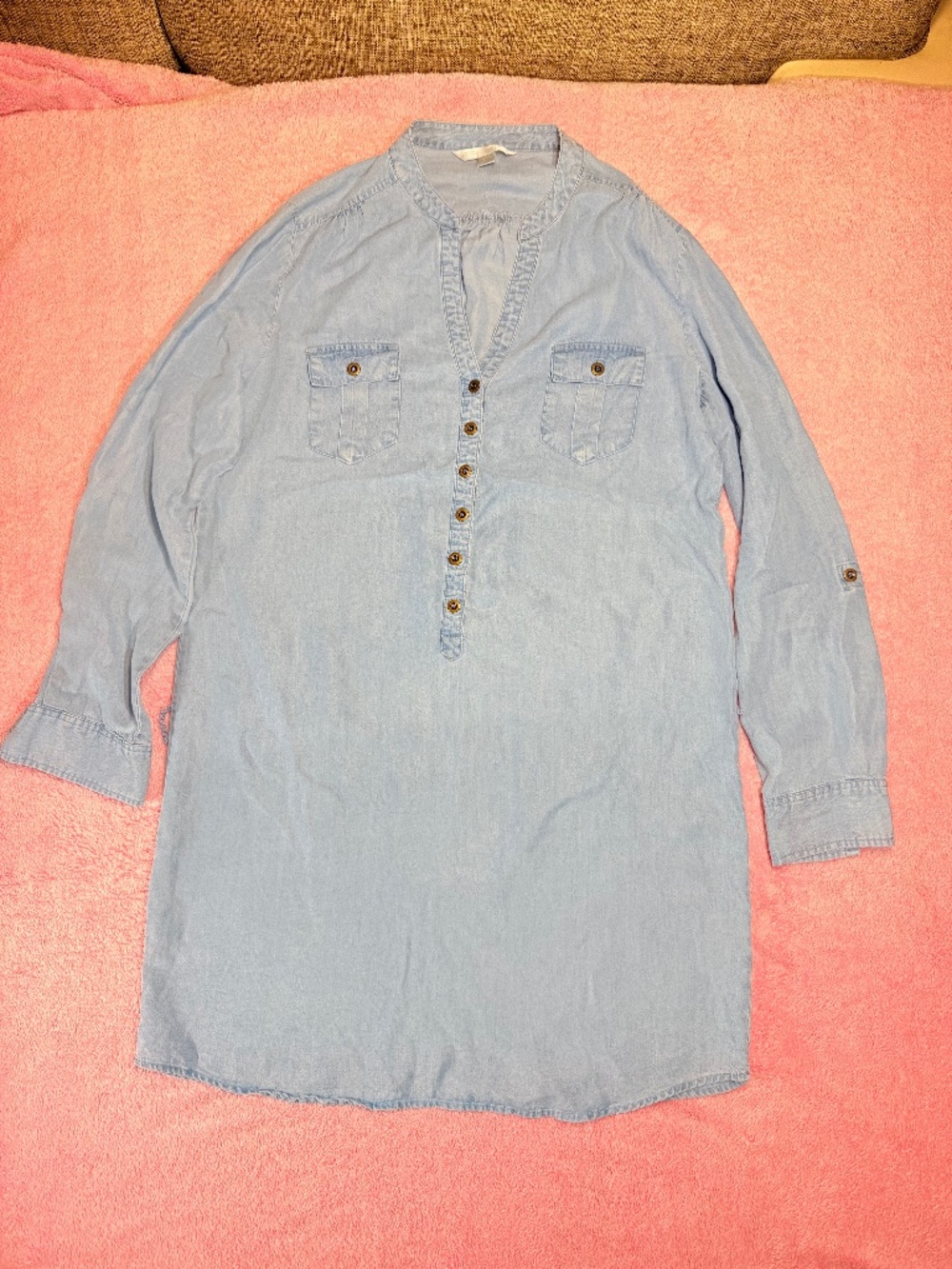 Boston Proper Light Blue Denim Tunic